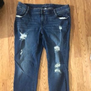 Distressed jeans